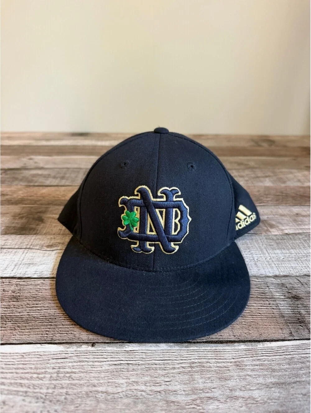 Notre Dame Fighting Irish Adidas Fitted Hat Size 7 1/2